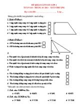 Đề khảo sát môn Toán Lớp 4 - Tuần 9+10 - Trường TH Xuân Thượng